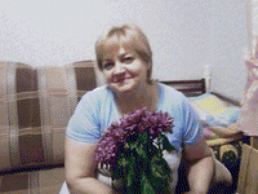 Это -я - портрет, девушка с цветами - предпросмотр