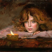 Схема вышивки «свеча горела на столе.»