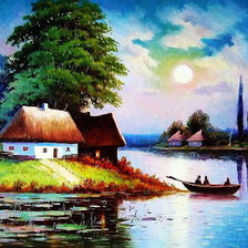 Схема вышивки «в закатных лучах»