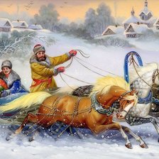 Схема вышивки «Зимние забавы»