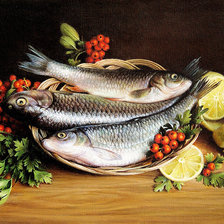 Схема вышивки «Рыбный натюрморт»