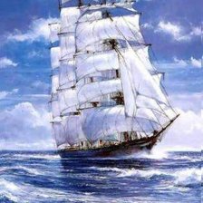 Схема вышивки «парусник»