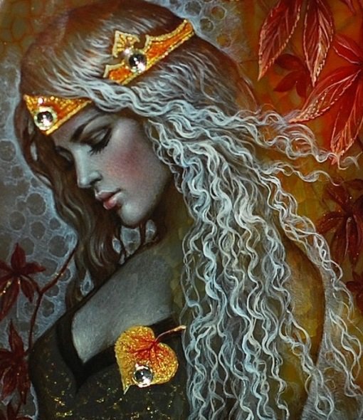 Девушка Осень - фэнтези, девушка, задумчивость, печаль, грусть, осень, влюбленнос - оригинал