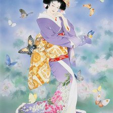 Схема вышивки «Гейша»