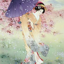 Схема вышивки «Гейша»