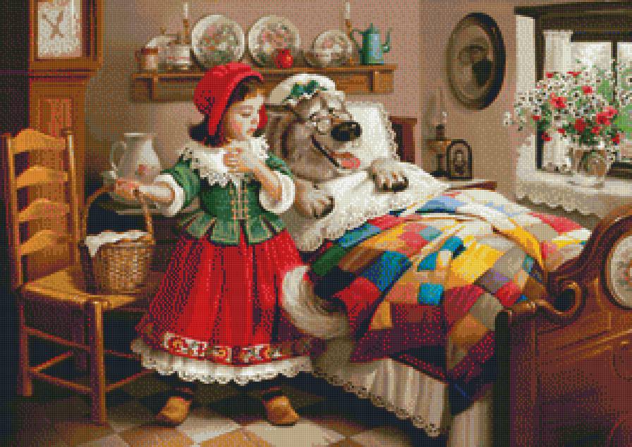 красная шапочка и волк - девочка волк - предпросмотр