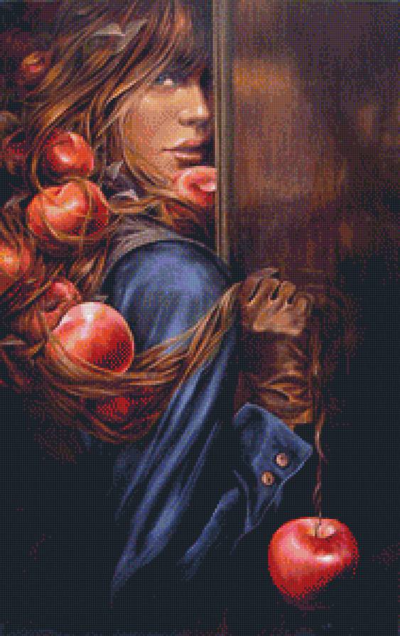 девушка в яблоках - девушка в яблоках красота - предпросмотр