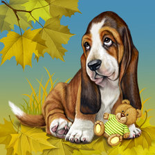 Схема вышивки «Щенок»