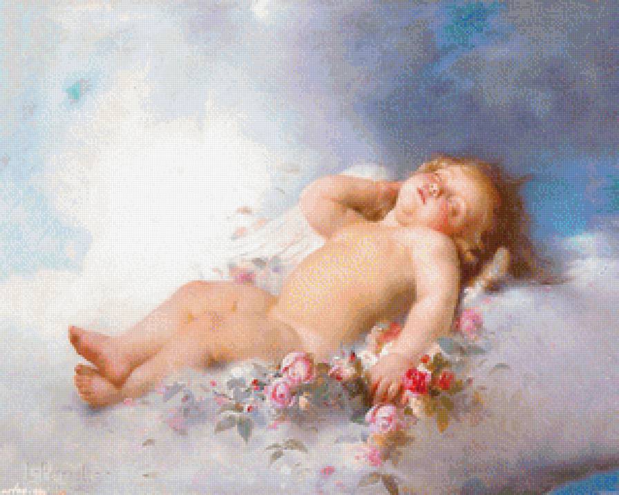 Спящий ангел - небо, ангел, спит, спящий ангел, дети - предпросмотр