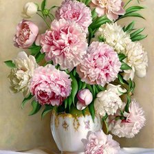 Схема вышивки «Пионы Оксана Кравченко»