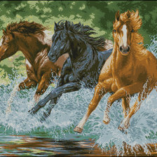 Схема вышивки «Бегущие по воде»