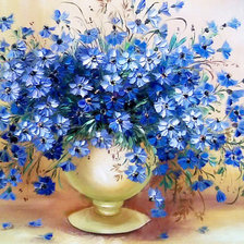 Схема вышивки «Букет незабудок»