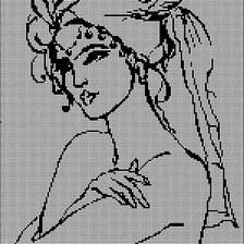 Схема вышивки «SILUETA DAMA PRECIOSA»