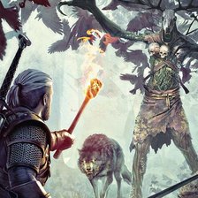 Схема вышивки «Геральт из Ривии»