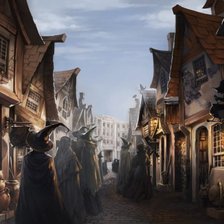 Схема вышивки «Косой переулок»