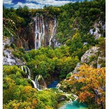 Схема вышивки «Горный водопад»