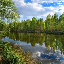 Схема вышивки «Тихая летняя речка»