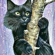 Схема вышивки «котик»