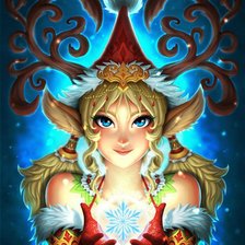 Схема вышивки «Девушка»