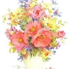 Схема вышивки «букет цветов»