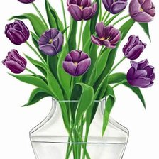 Схема вышивки «букет тюльпанов»