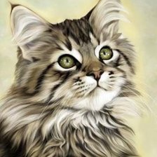 Схема вышивки «котик»