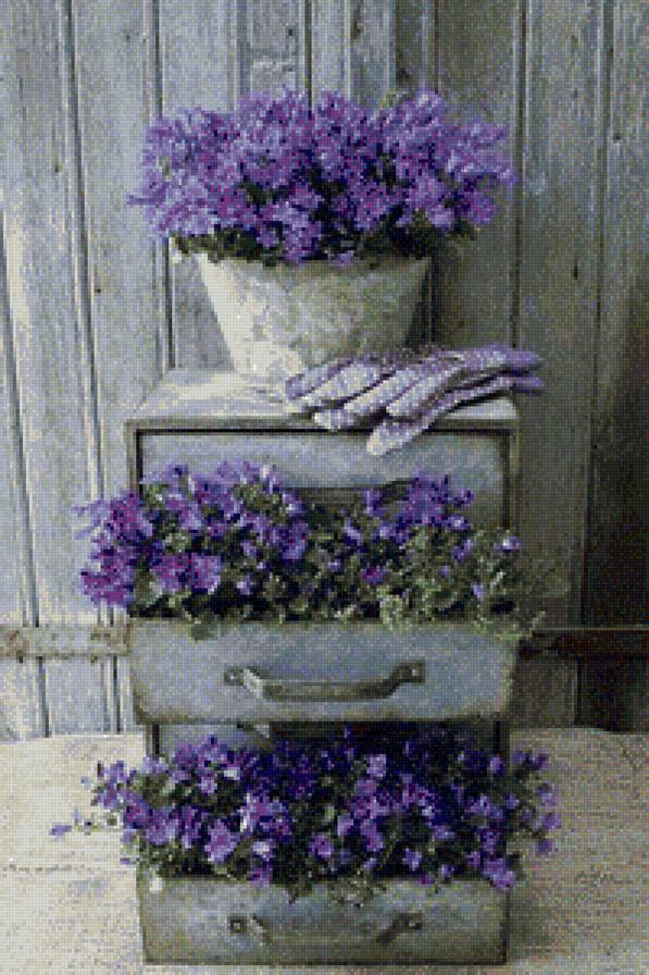 колокольчики - лето, дача, натюрморт, садовые цветы - предпросмотр