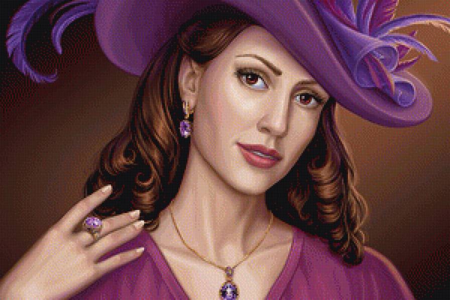 Леди в шляпке - дама, девушка, красавица - предпросмотр