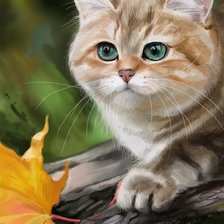 Схема вышивки «Котик»