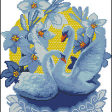 Схема вышивки «лебедь»