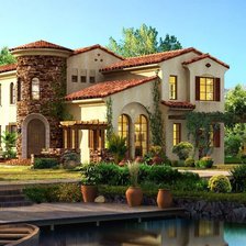 Схема вышивки «дом»