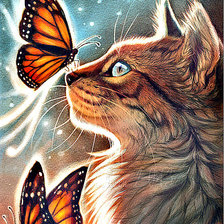 Схема вышивки «котик»