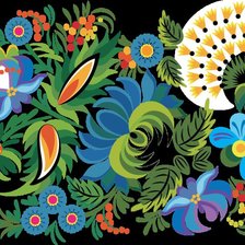 Схема вышивки «Хохлома»