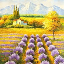 Схема вышивки «Цветущая лаванда»