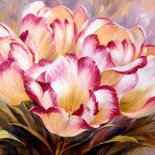 Схема вышивки «тюльпаны»