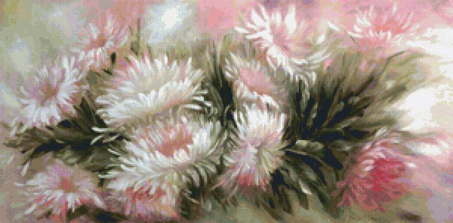 Хризантемы - цветы, натюрморт, хризантемы, букет, флора - предпросмотр