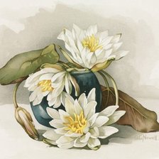 Схема вышивки «Лотосы»