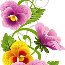 Схема вышивки «анютки 2»