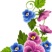 Схема вышивки «анютки»