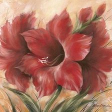 Схема вышивки «амариллис»