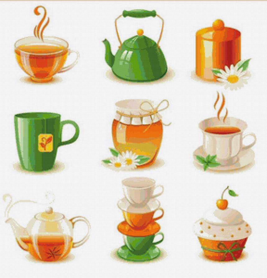 Чаепитие - еда, чаепитие, натюрморт, чай, кухня - предпросмотр