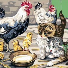 Схема вышивки «во дворе»