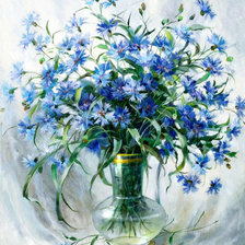 Схема вышивки «Васильковое лето»