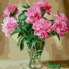 Схема вышивки «пионы в вазе»