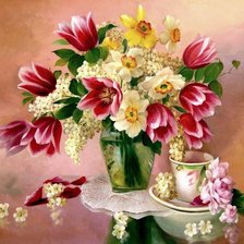 Схема вышивки «Весенний букет»