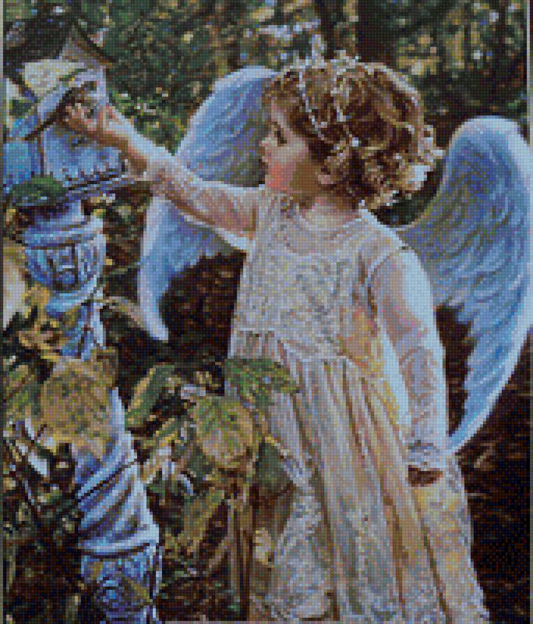 моя внучка - ангелочек - ангелы, дети, птицы, природа - предпросмотр