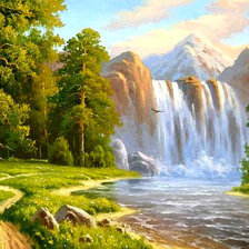 Схема вышивки «Водопад»