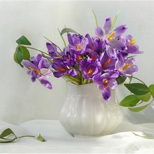 Схема вышивки «крокусы»