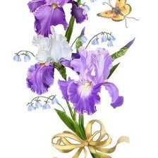 Схема вышивки «ирисы»