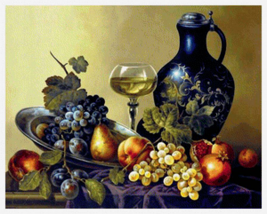 Натюрморт - вышивка крестом - предпросмотр